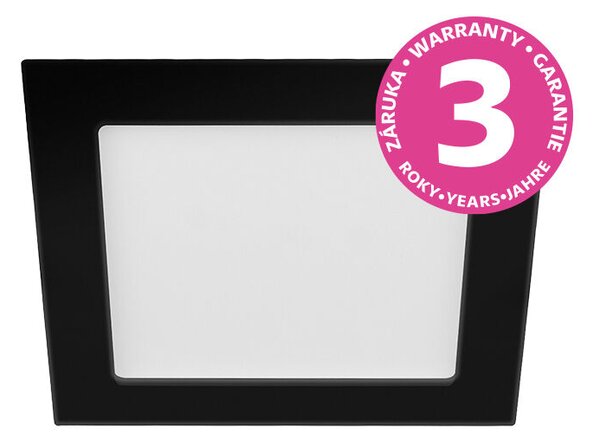 PN22400013 LED DOWNLIGHT vestavné svít.hranaté 6W,540lm,3000-6000K,IP44,černá,11,5x 11,5cm