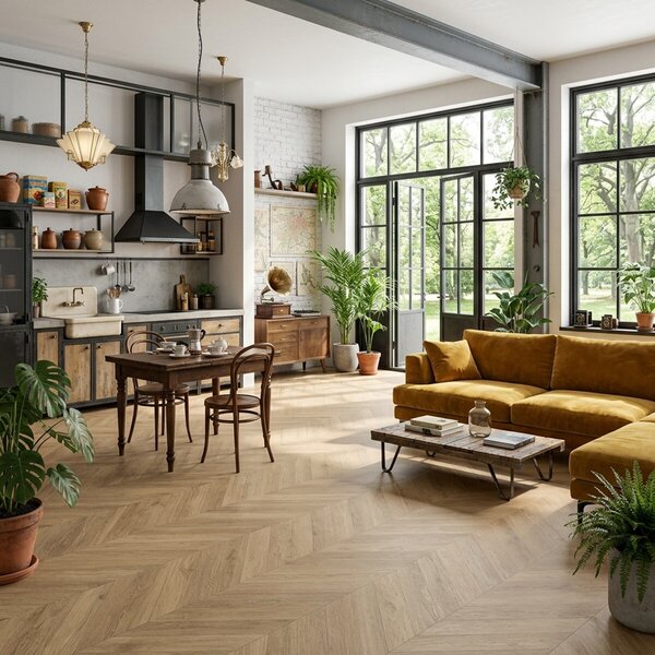 Gerflor, PVC podlaha - lino AladinTex Ultra 2346 Azay cream, na míru, šíře 4m, hnědá, filc, chodba / předsíň