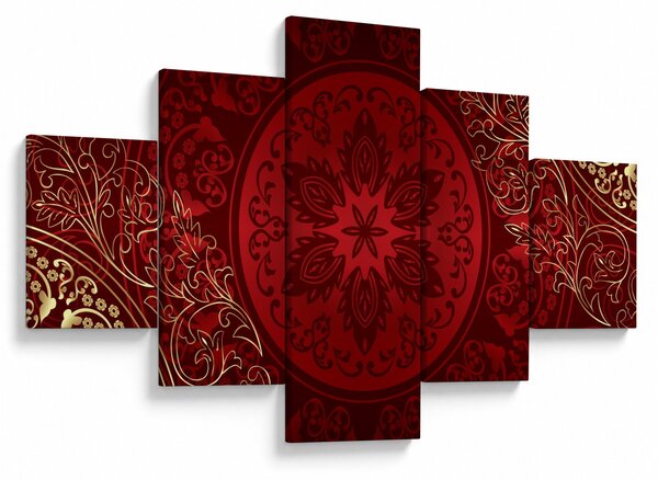 Obraz - Zlaté mandaly (125x70 cm)
