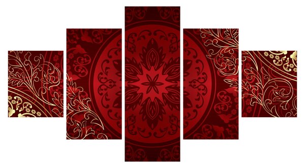 Obraz - Zlaté mandaly (125x70 cm)