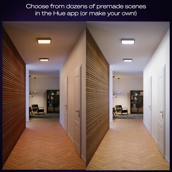 Hue Aurelle přisazený LED panel SQ S (čtverec) 30x30cm, černá