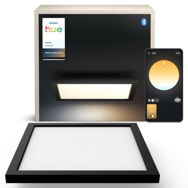 Hue Aurelle přisazený LED panel SQ S (čtverec) 30x30cm, černá