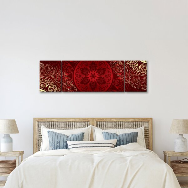 Obraz - Zlaté mandaly (170x50 cm)