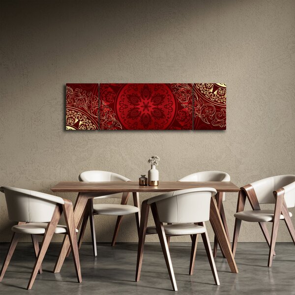 Obraz - Zlaté mandaly (170x50 cm)
