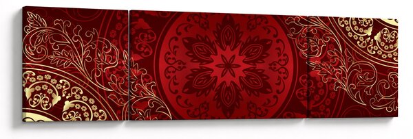 Obraz - Zlaté mandaly (170x50 cm)