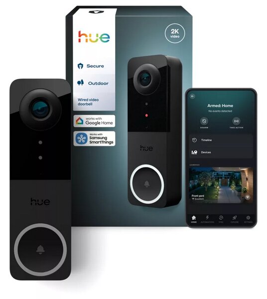 Hue Secure kabelový videozvonek 12V, Zigbee/Bluetooth
