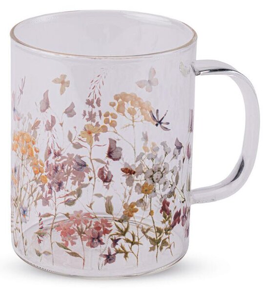 Sada skleněných hrnků KVĚTINOVÁ ROMANCE 410 ml 2 ks