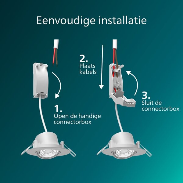 Zapuštěné bodové svítidlo Cilantro Step 5W, 90lm/W, 2700K, bílá