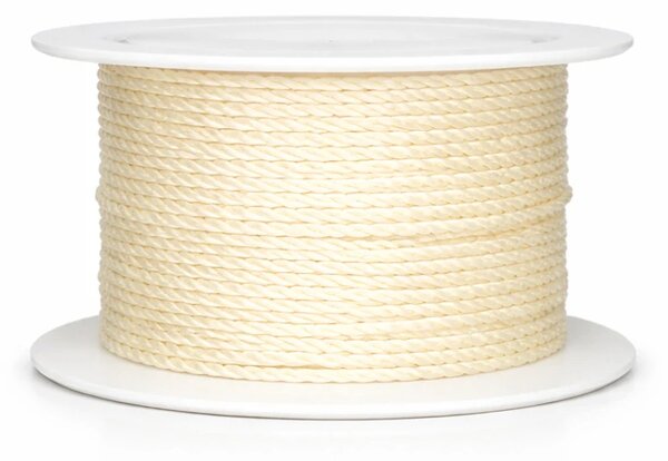 Provázek kroucený TwistCord Cream Pearl krémový 2mm x 4m (5,- Kč/m)