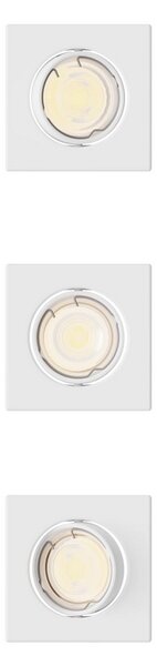 Peridot Rec Kit Sq zapuštěné svítidlo hranaté 7W, AC 220-240, IP20, (3 ks), bílá