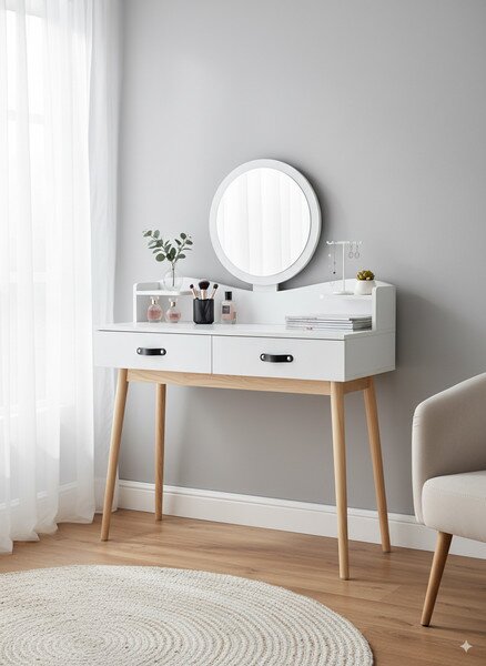 Toaletní stolek MINIMAL bílý PHO1602