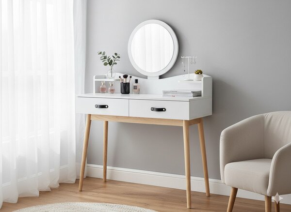 Toaletní stolek MINIMAL bílý PHO1602
