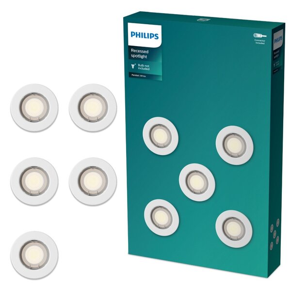Peridot Rec Kit Rd zapuštěné svítidlo kulaté 7W, AC 220-240, IP20, (5 ks), bílá