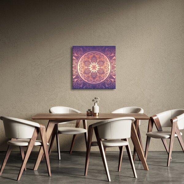 Obraz - Mandala na fialovém gradientu (30x30 cm)