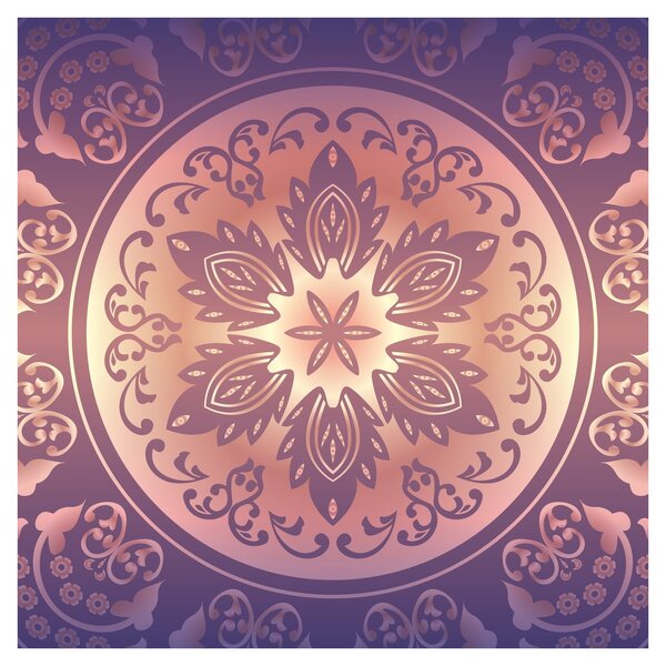 Obraz - Mandala na fialovém gradientu (30x30 cm)
