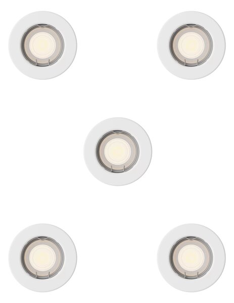 Peridot Rec Kit Rd zapuštěné svítidlo kulaté 7W, AC 220-240, IP20, (5 ks), bílá