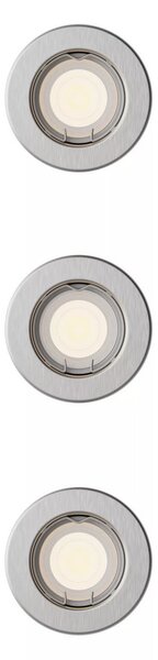 Peridot Rec Kit Rd zapuštěné svítidlo kulaté 7W, AC 220-240, IP20, (3 ks), nikl SKL000509986