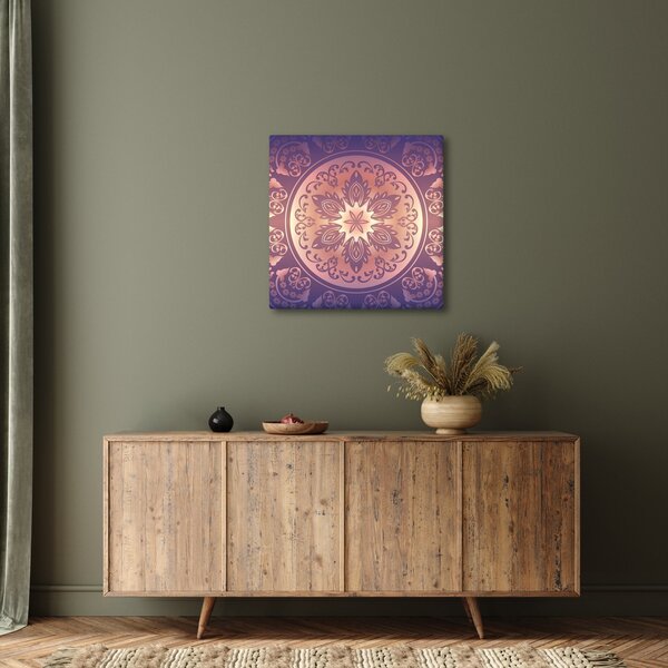 Obraz - Mandala na fialovém gradientu (30x30 cm)