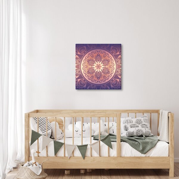 Obraz - Mandala na fialovém gradientu (30x30 cm)