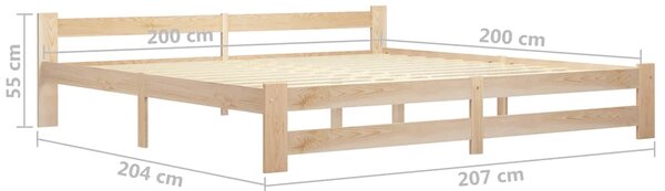 Rám postele bez matrace z masivního borovicového dřeva 321997