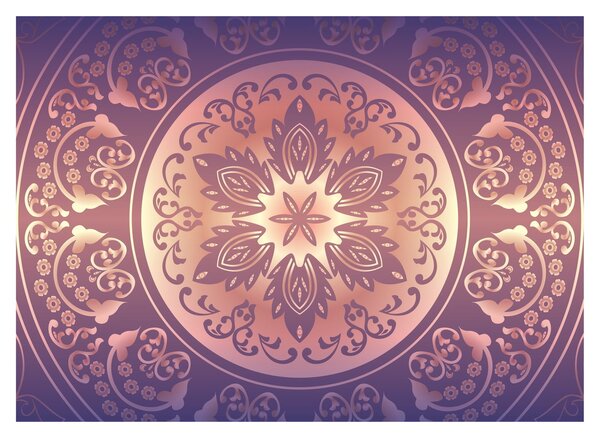 Obraz - Mandala na fialovém gradientu (70x50 cm)