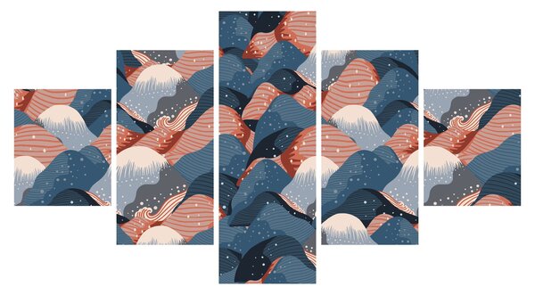 Obraz - Vlny a kopce (125x70 cm)