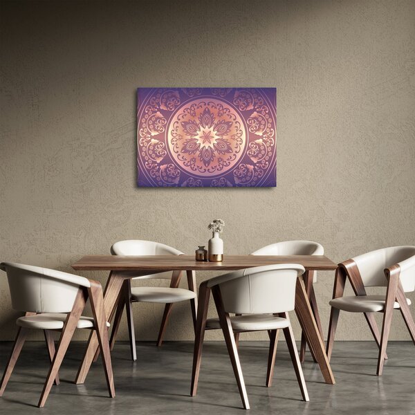 Obraz - Mandala na fialovém gradientu (70x50 cm)