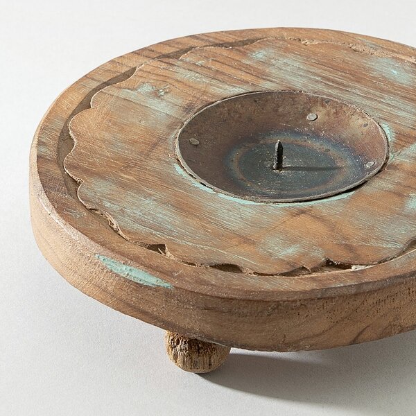 Svíčka podstavec Rustic Flame 15 cm
