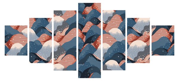 Obraz - Vlny a kopce (210x100 cm)