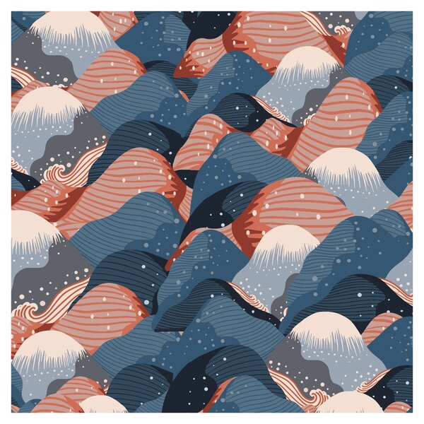 Obraz - Vlny a kopce (30x30 cm)