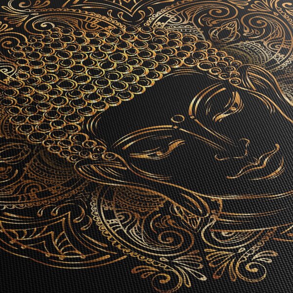 Obraz zlatého Buddhy (125x70 cm)