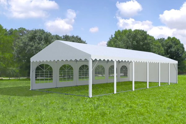 Zahradní párty stan 5x12m MAX 2m - ohnivzdorný barva Bílá