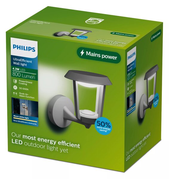 Nuvy nástěnná lampa 4,3W 27K antracit
