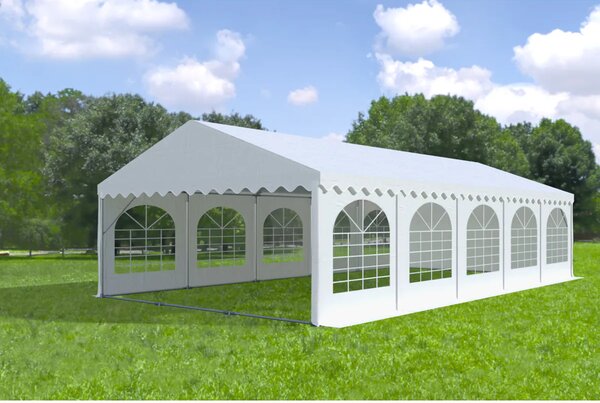 Zahradní párty stan 5x10m MAX 2m - ohnivzdorný barva Bílá