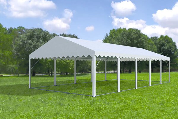Zahradní párty stan 5x10m MAX 2m - ohnivzdorný barva Bílá