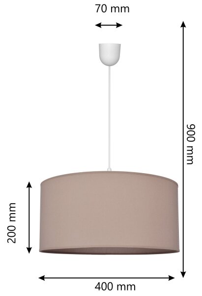 Lustr na lanku ALBA 1xE27/15W/230V pr. 40 cm béžová