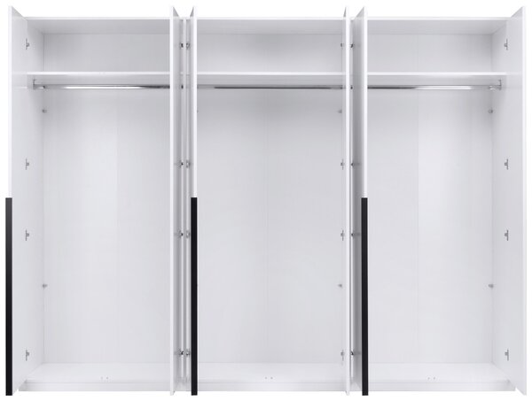 ŠATNÍ SKŘÍŇ S OTOČNÝMI DVEŘMI, bílá, 276/211/53 cm P & B - Šatní skříně, Online Only