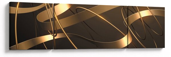 Obraz - Bronzové stuhy (170x50 cm)
