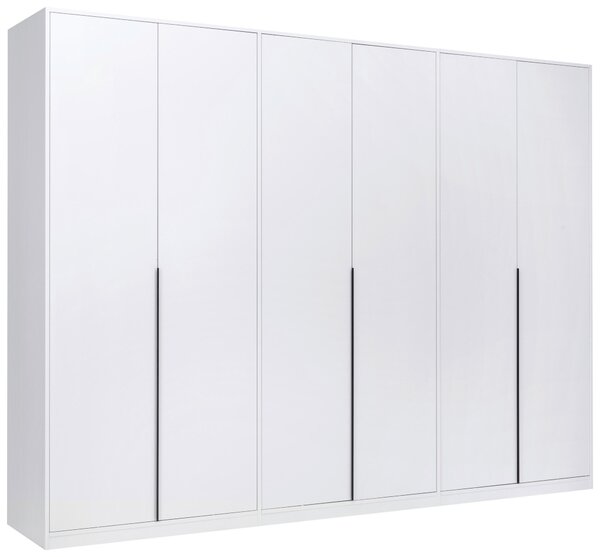 ŠATNÍ SKŘÍŇ S OTOČNÝMI DVEŘMI, bílá, 276/211/53 cm P & B - Šatní skříně, Online Only
