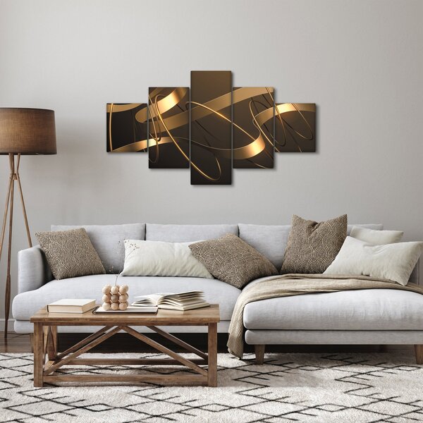 Obraz - Bronzové stuhy (125x70 cm)