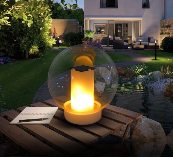 LED Solární voděodolná lampa LED/900mAh IP68 bílá