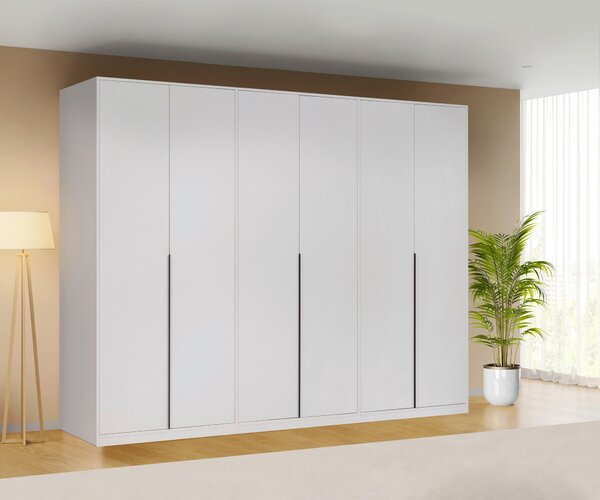ŠATNÍ SKŘÍŇ S OTOČNÝMI DVEŘMI, bílá, 276/211/53 cm P & B - Šatní skříně, Online Only