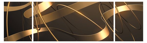 Obraz - Bronzové stuhy (170x50 cm)