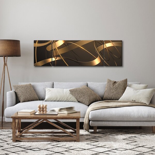 Obraz - Bronzové stuhy (170x50 cm)