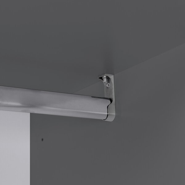 ŠATNÍ SKŘÍŇ S OTOČNÝMI DVEŘMI, barvy grafitu, 93/211/53 cm P & B - Šatní skříně, Online Only
