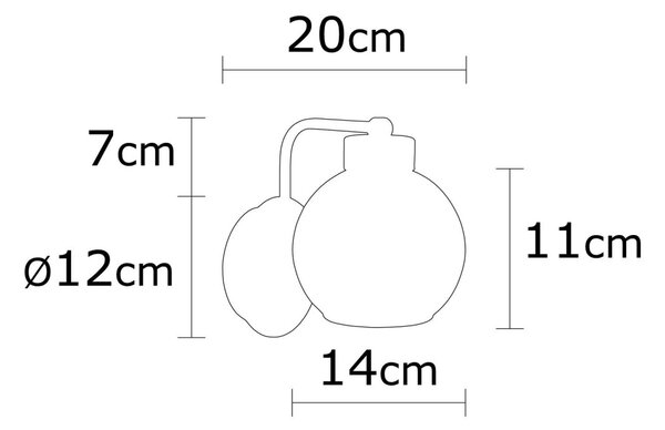 Opviq Nástěnná lampa Ani černá