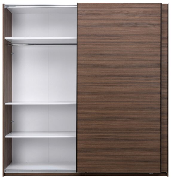 ŠATNÍ SKŘÍŇ S POSUVNÝMI DVEŘM, barvy vlašských ořechů, 200/211,5/61,5 cm P & B - Šatní skříně, Online Only