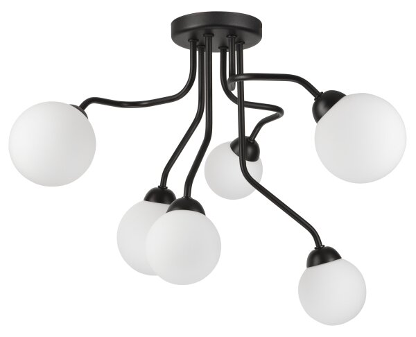 Přisazený lustr HOLLY 6xG9/5W/230V černá