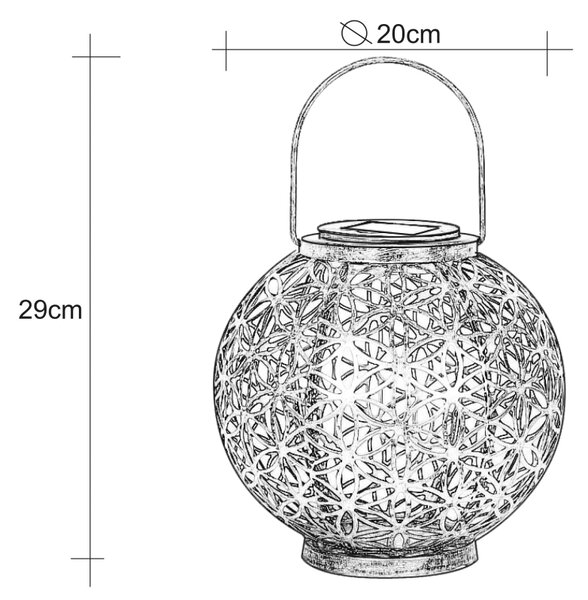 Globo Lighting Solar solární stojací lampa 1x0.06 W stříbrná 36741