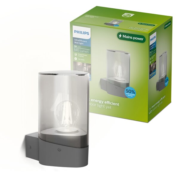 Nayl nástěnná lampa 4W 27K antracit